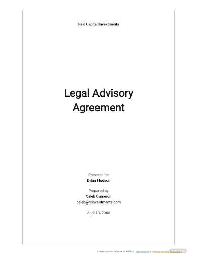 legal advisory agreement template