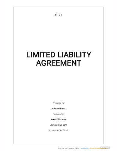 limited liability agreement template