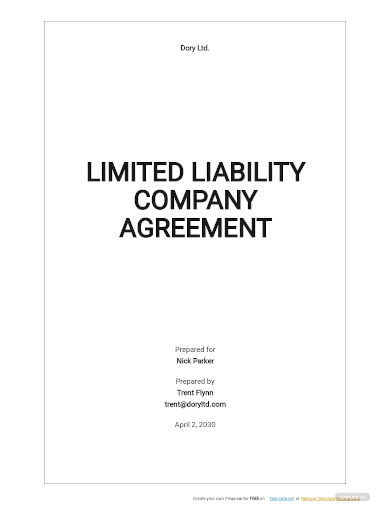 limited liability company agreement template