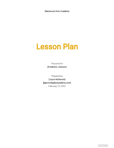 music lesson plan template
