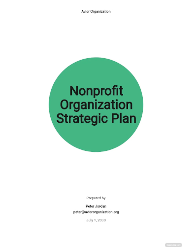 nonprofit organization strategic plan template