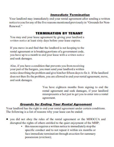 printable immediate termination of lease agreement