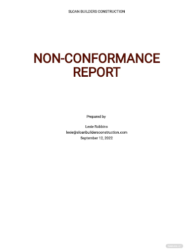 product non conformance report