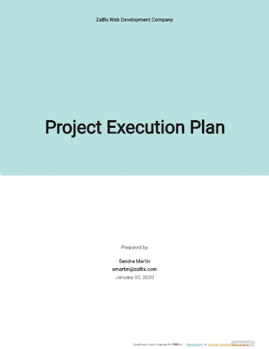 project execution plan template
