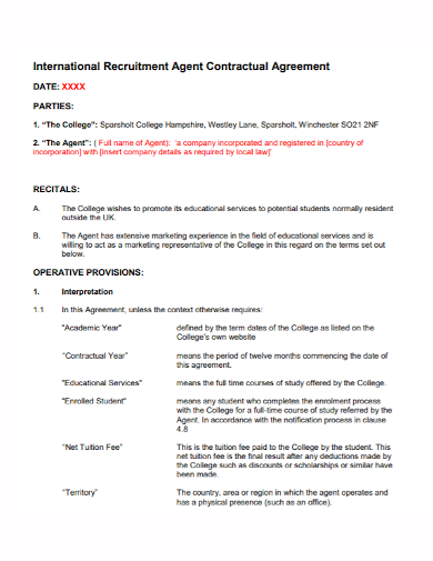 recruitment agency contract agreement