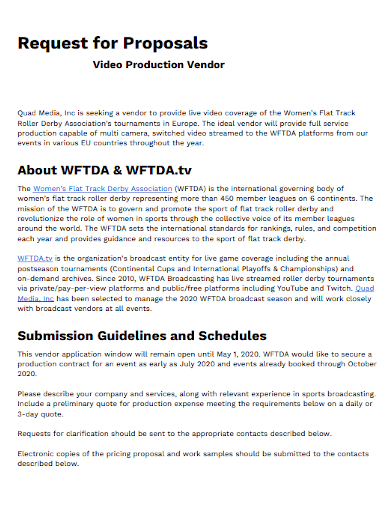 request video production vendor proposal1