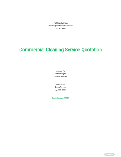 request a commercial cleaning services quotation