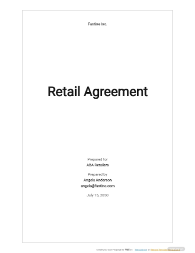 retail agreement template
