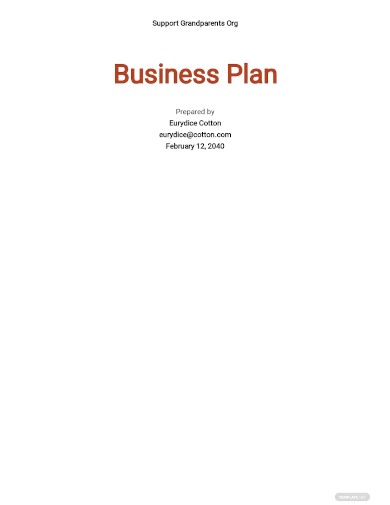 sample nonprofit business plan template