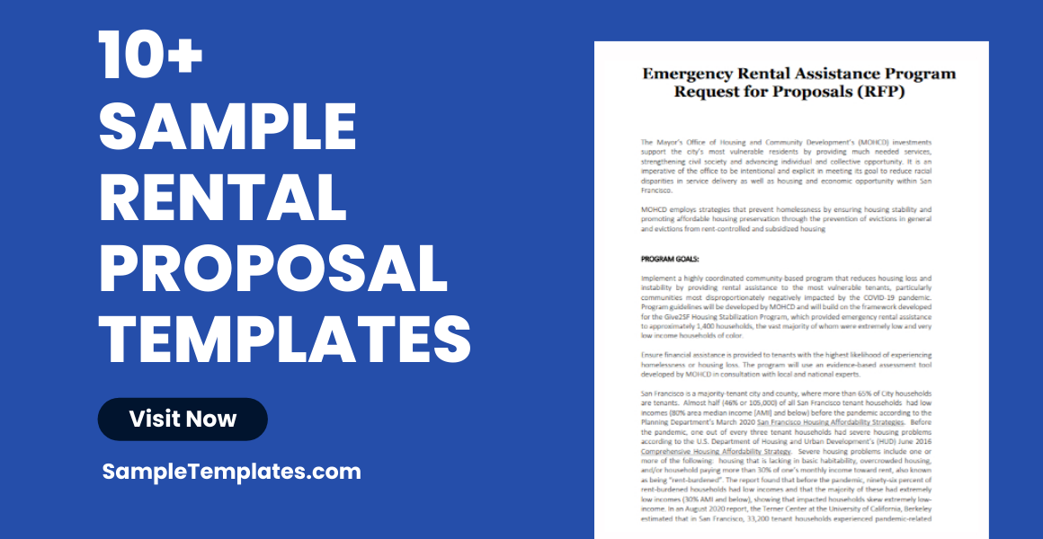 sample rental proposal templates