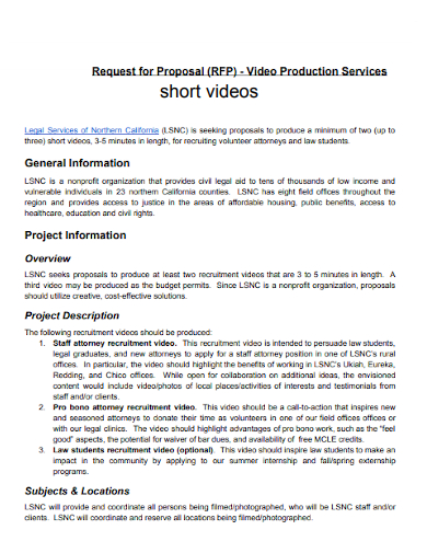 samples short video proposal