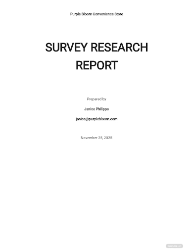 survey research report template