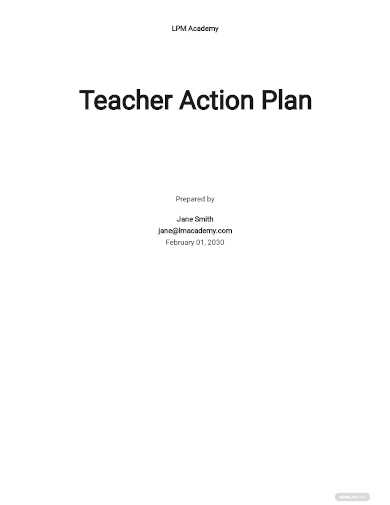 teacher action plan template