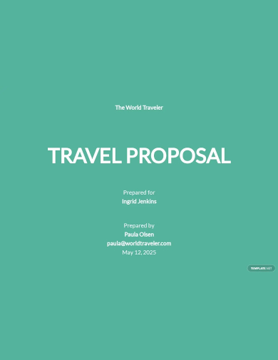 travel proposal template