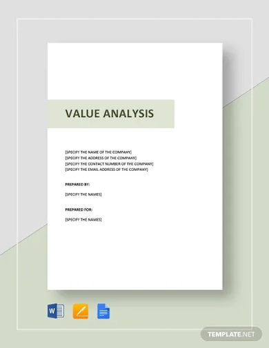 value analysis template