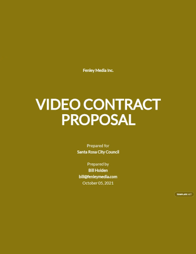 video contract proposal template
