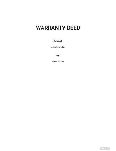 warranty deed template