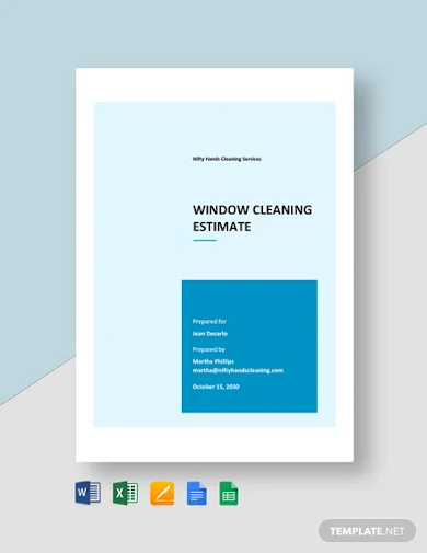window cleaning estimate