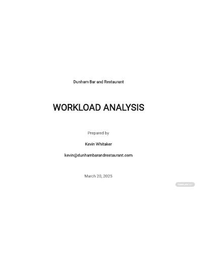 work load analysis template