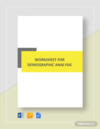 worksheet demographic analysis