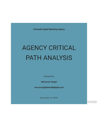 agency critical path analysis