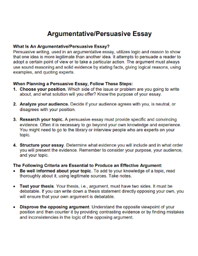 argumentative persuasive essay