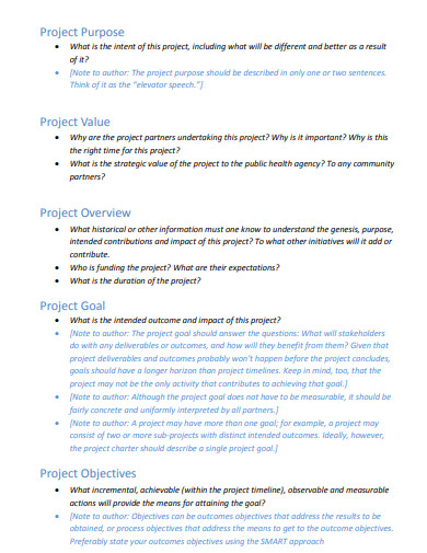 basic project charter
