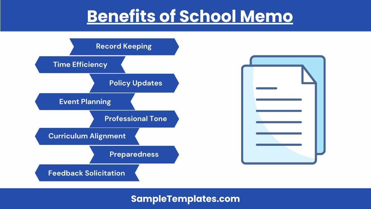 benefits of school memo