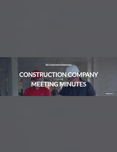 construction company meeting minutes