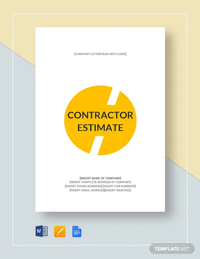 contractor estimate template