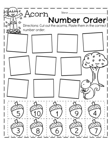 fall preschool worksheets