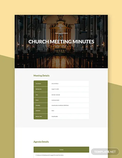 formal church meeting minutes