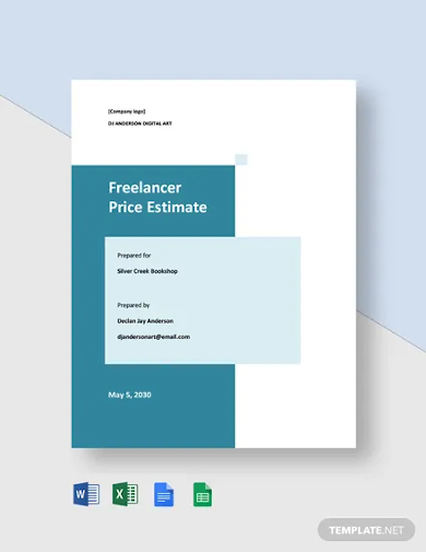 freelancer price estimate template