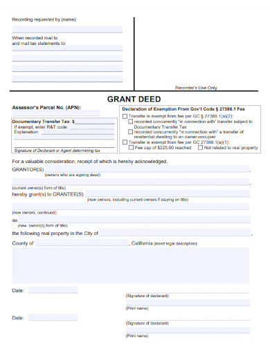 grant deed fillable form