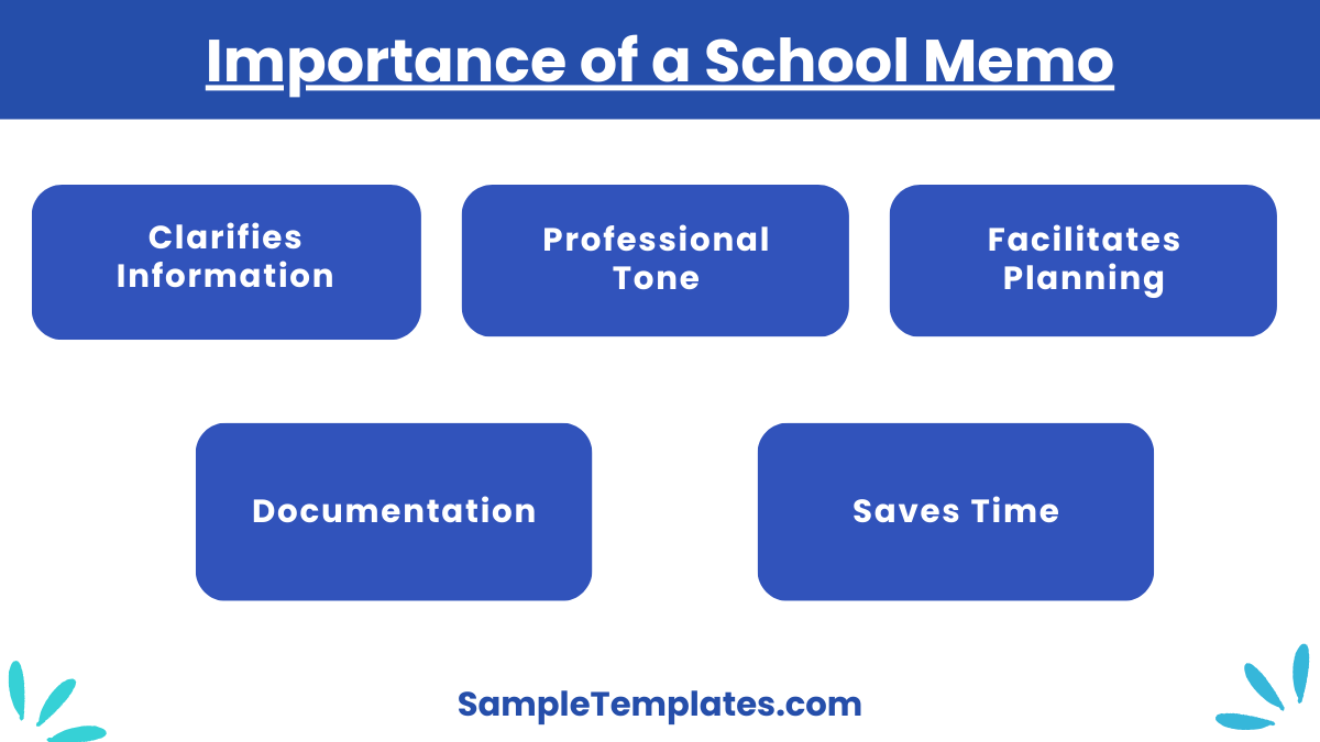 importance of a school memo