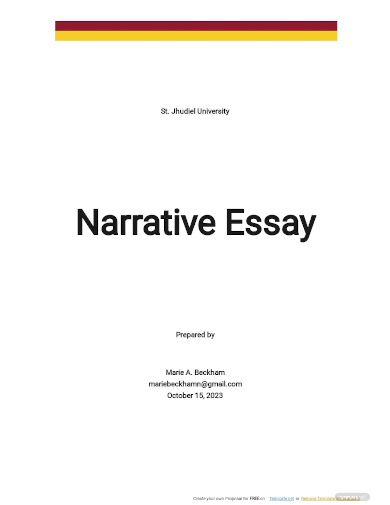 narrative essay template