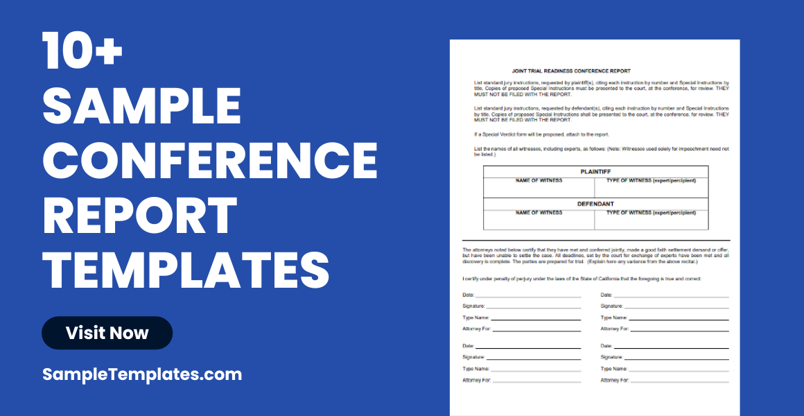 sample conference report templates