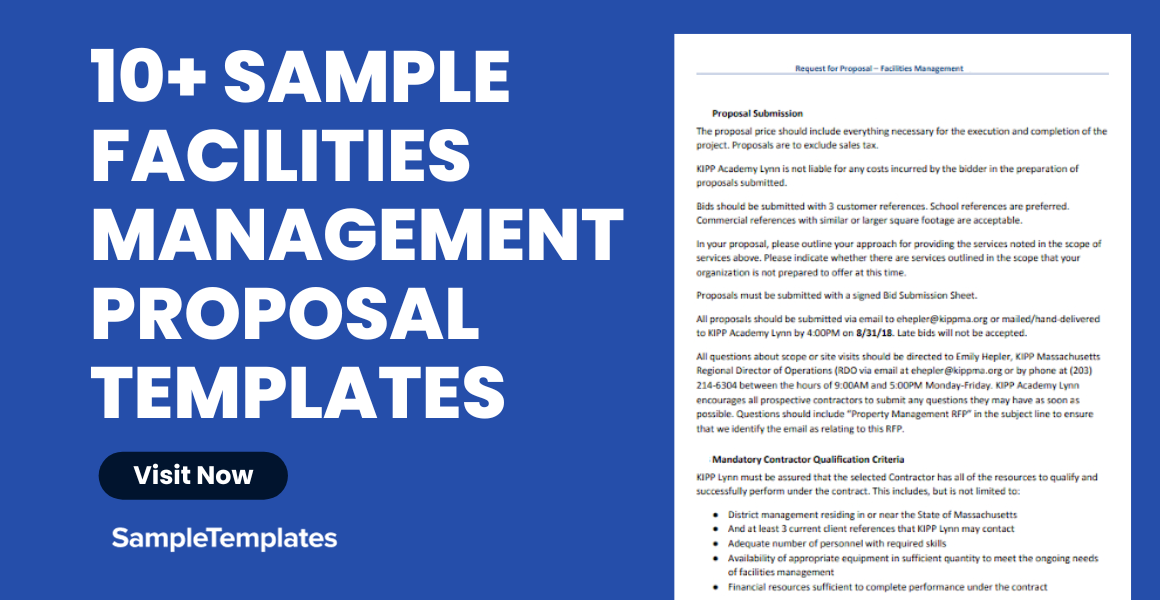 Sample Facilities Management Proposal Template
