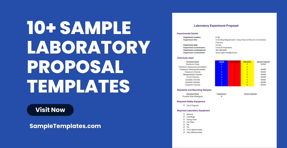 sample laboratory proposal templates