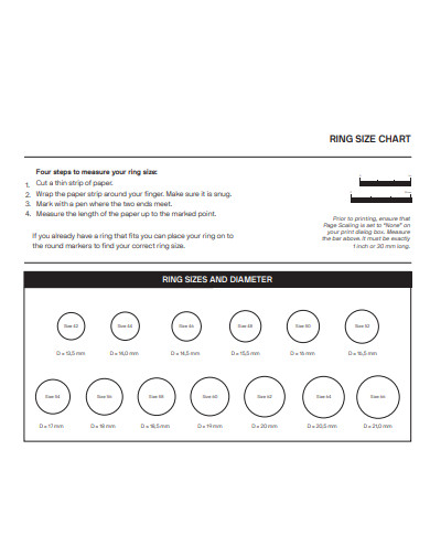 FREE 10+ Ring Size Chart Samples in PDF | Google Docs