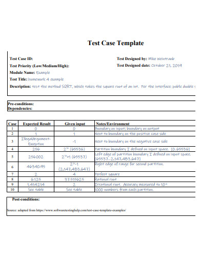 simple test case