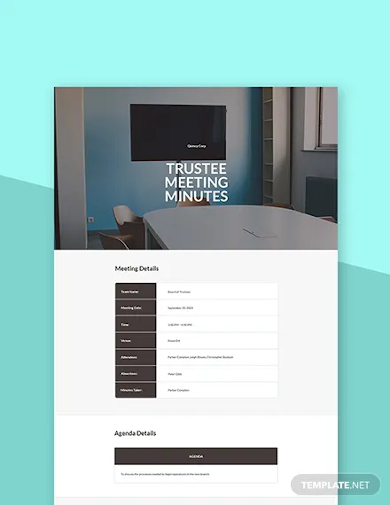 trustee meeting minutes template
