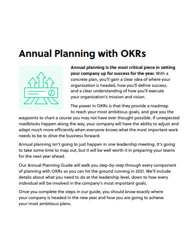 annual okr planning
