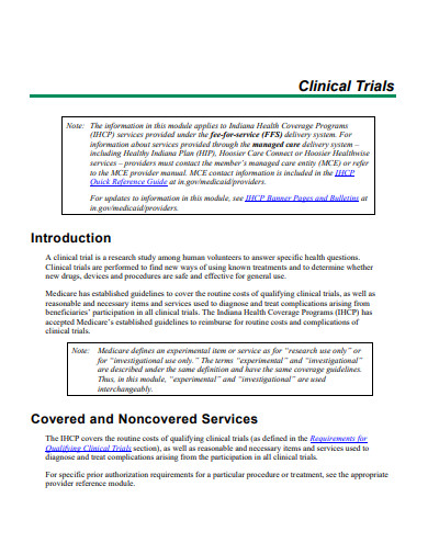 basic clinical trial