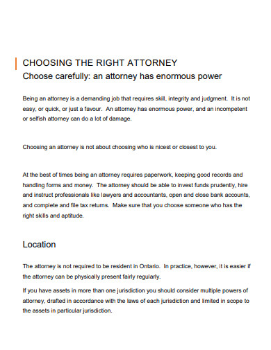 basic property power of attorney
