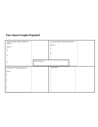 4 square writing template