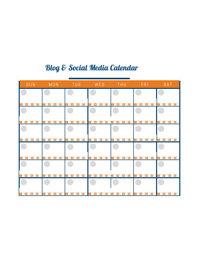 blog and social media calendar