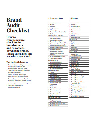 brand audit checklist