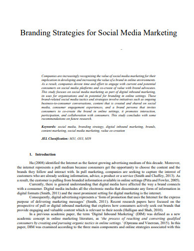 branding strategies for social media marketing