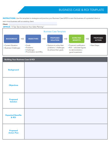 business case and roi template